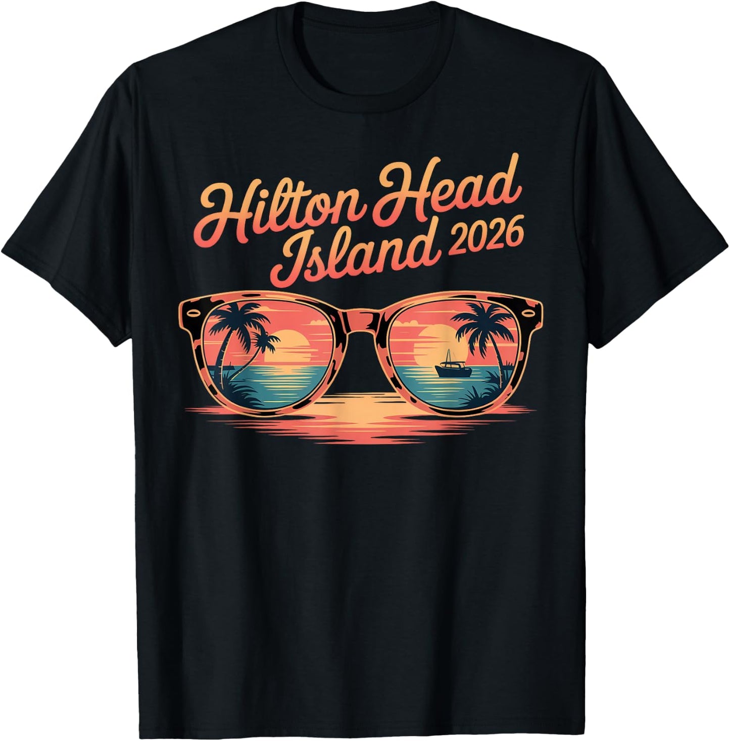Hilton Head Island Family Vacation 2026 South Carolina Crew T-Shirt - T-Shirt | Black