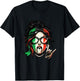 ARTIPALATI Geschenke Italienisches Damen mit Kurzarm in Weiß und Bunt, Größe XS, Klassisches Italien-Flaggen-Design, Ideal für Geburtstage T-Shirt - T-Shirt | Black