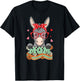Retro 70s Flower Donkey Mom Mama Grandma Mother's Day T-Shirt - T-Shirt | Black