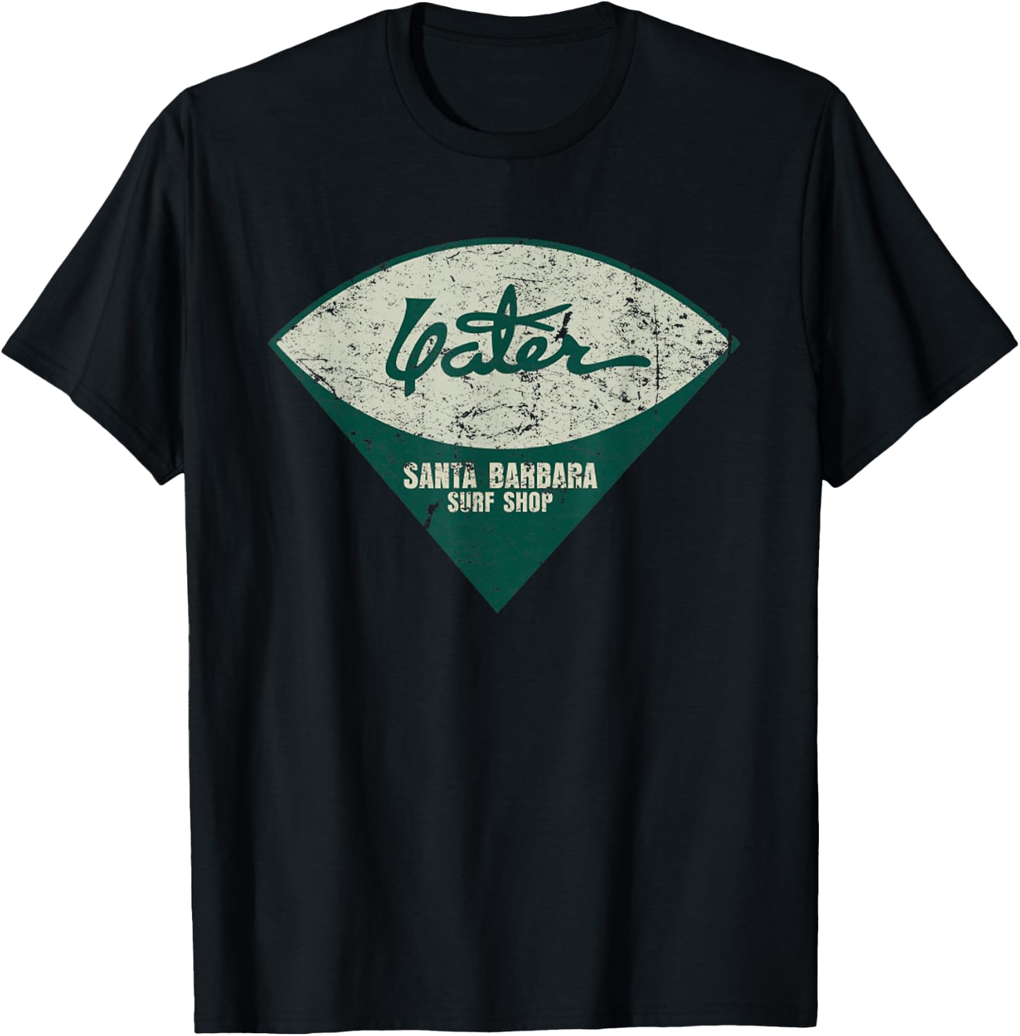 Vintage Yater Surf Surfboards Distressed Men And Women T-Shirt - T-Shirt | Black