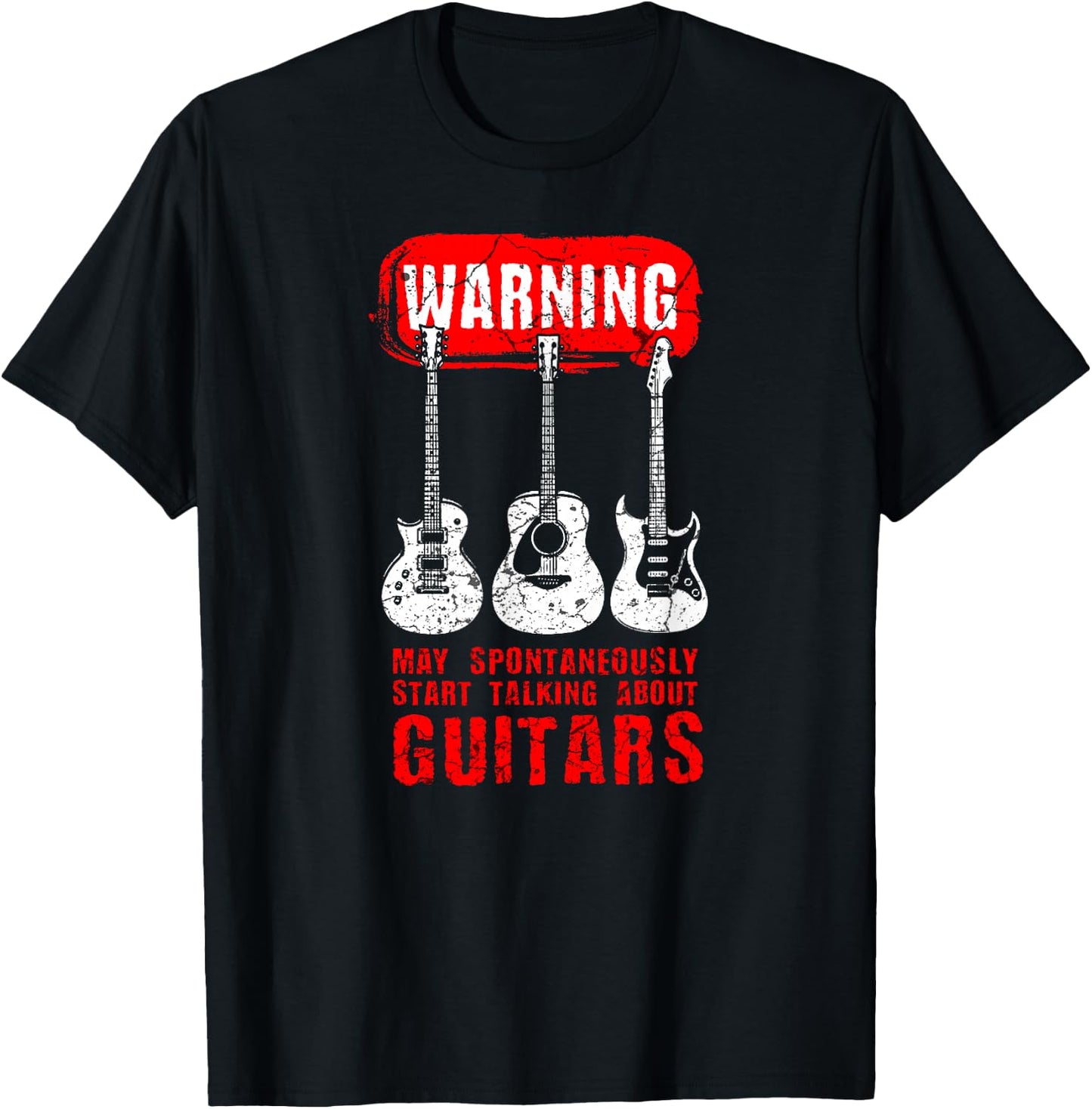 Guitar Shirt for a Guitarist or Player of a Guitar T-Shirt - T-Shirt | Black