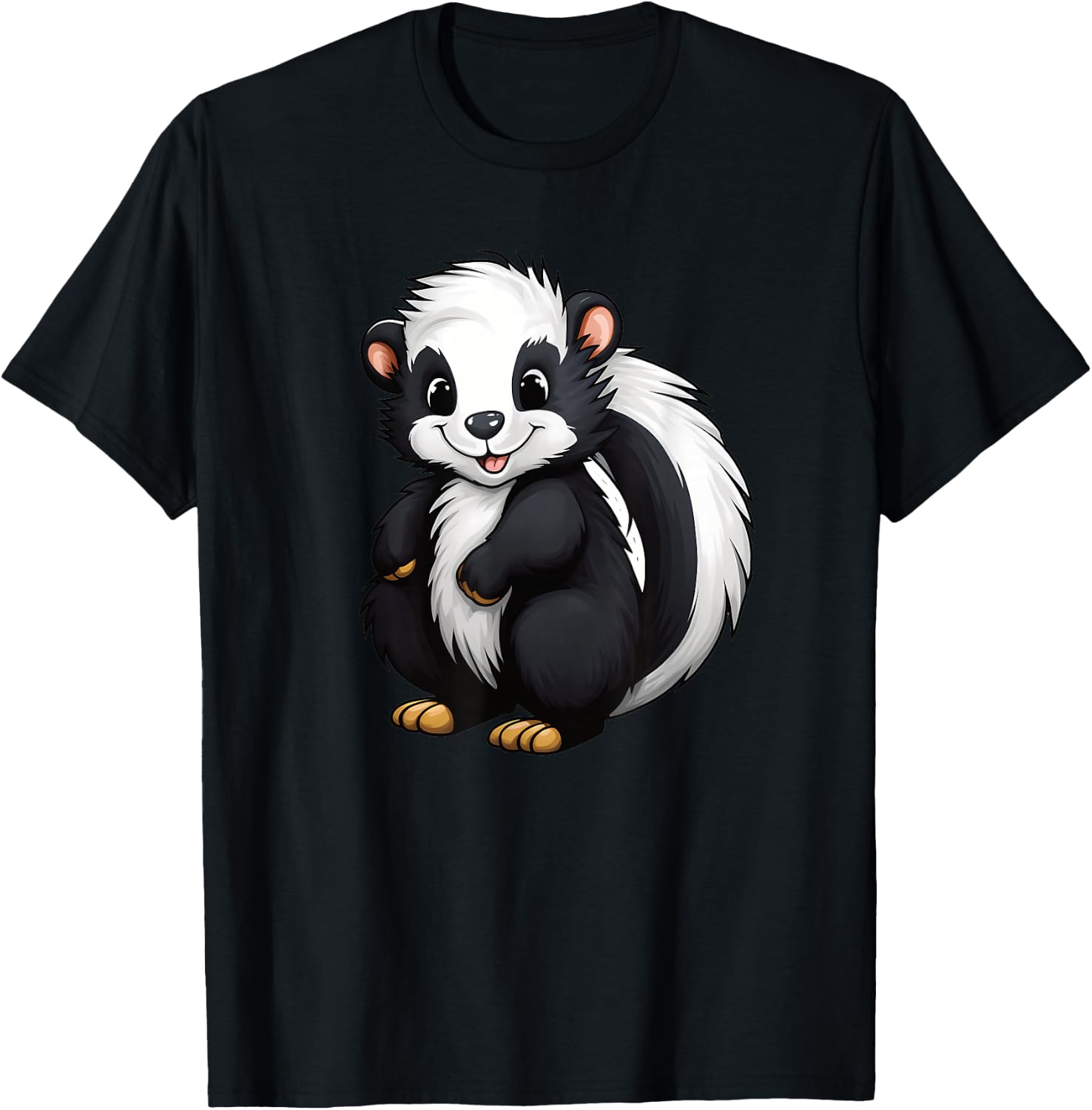 Cute Skunk for Kids Skunk , black T-Shirt - T-Shirt | Black