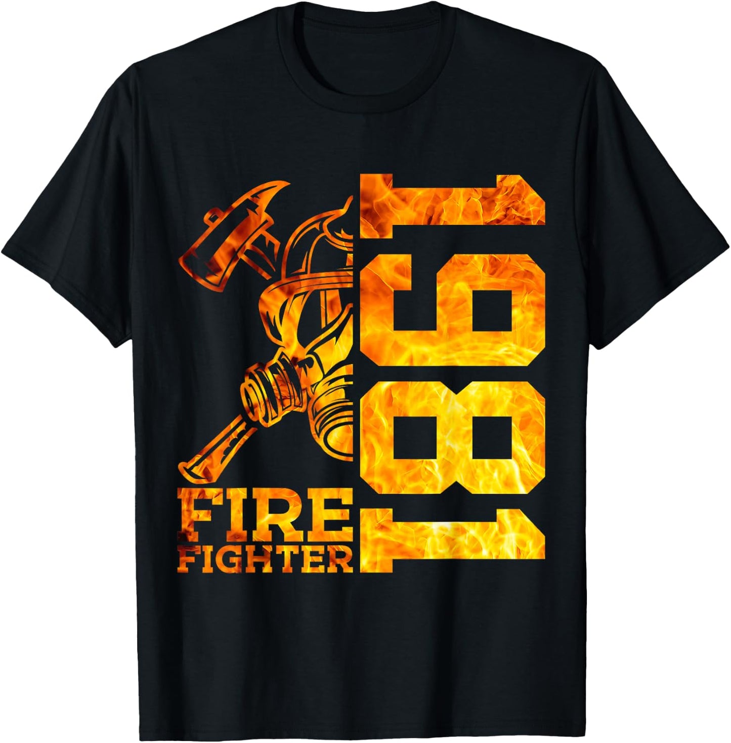 Fire Fighter 1981 45 Jahre Feuerwehr 45. Geburtstag T-Shirt - T-Shirt | Black
