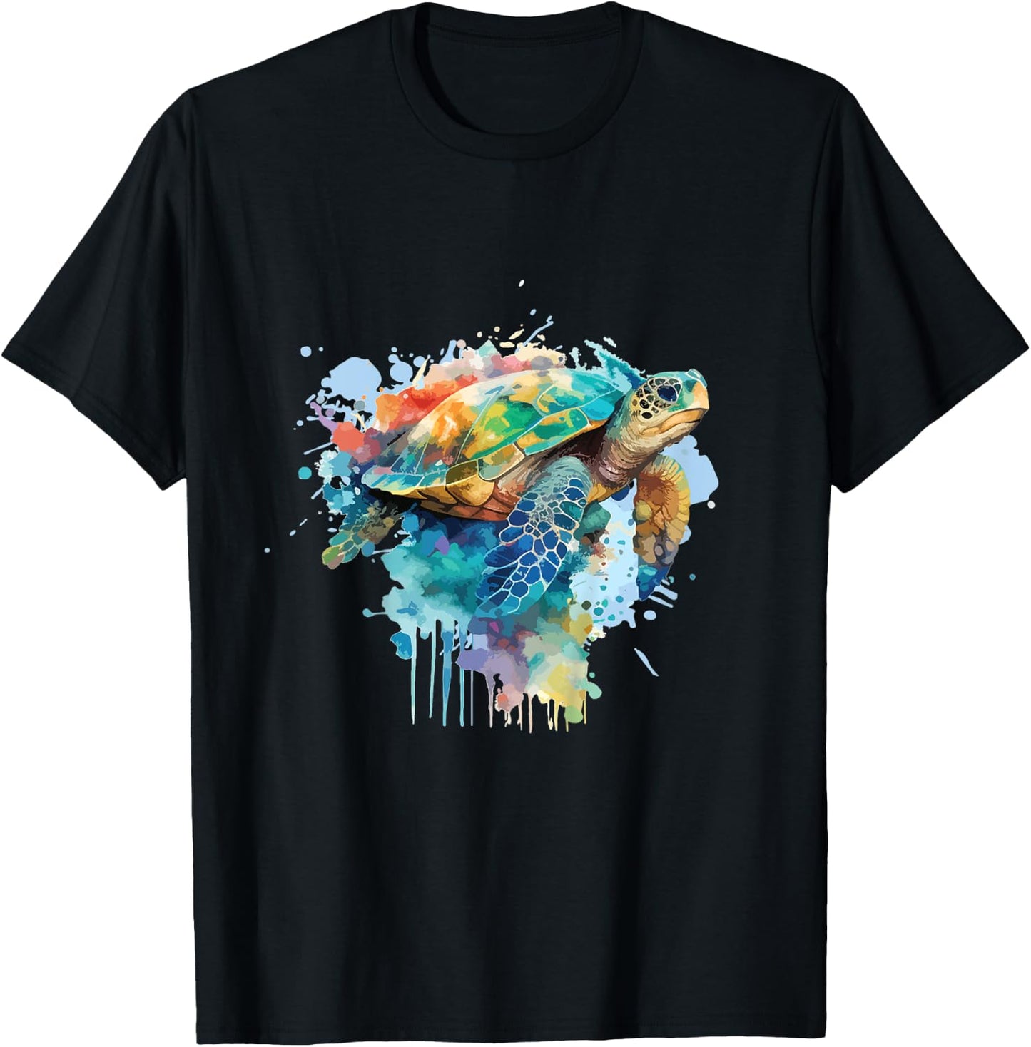 Kinder Schildkröten Kinder Wasserschildkröte Ozean Meer Schildkröte T-Shirt - T-Shirt | Black