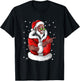 African American Santa Christmas Pajama Cool Black X-Mas T-Shirt - T-Shirt | Black