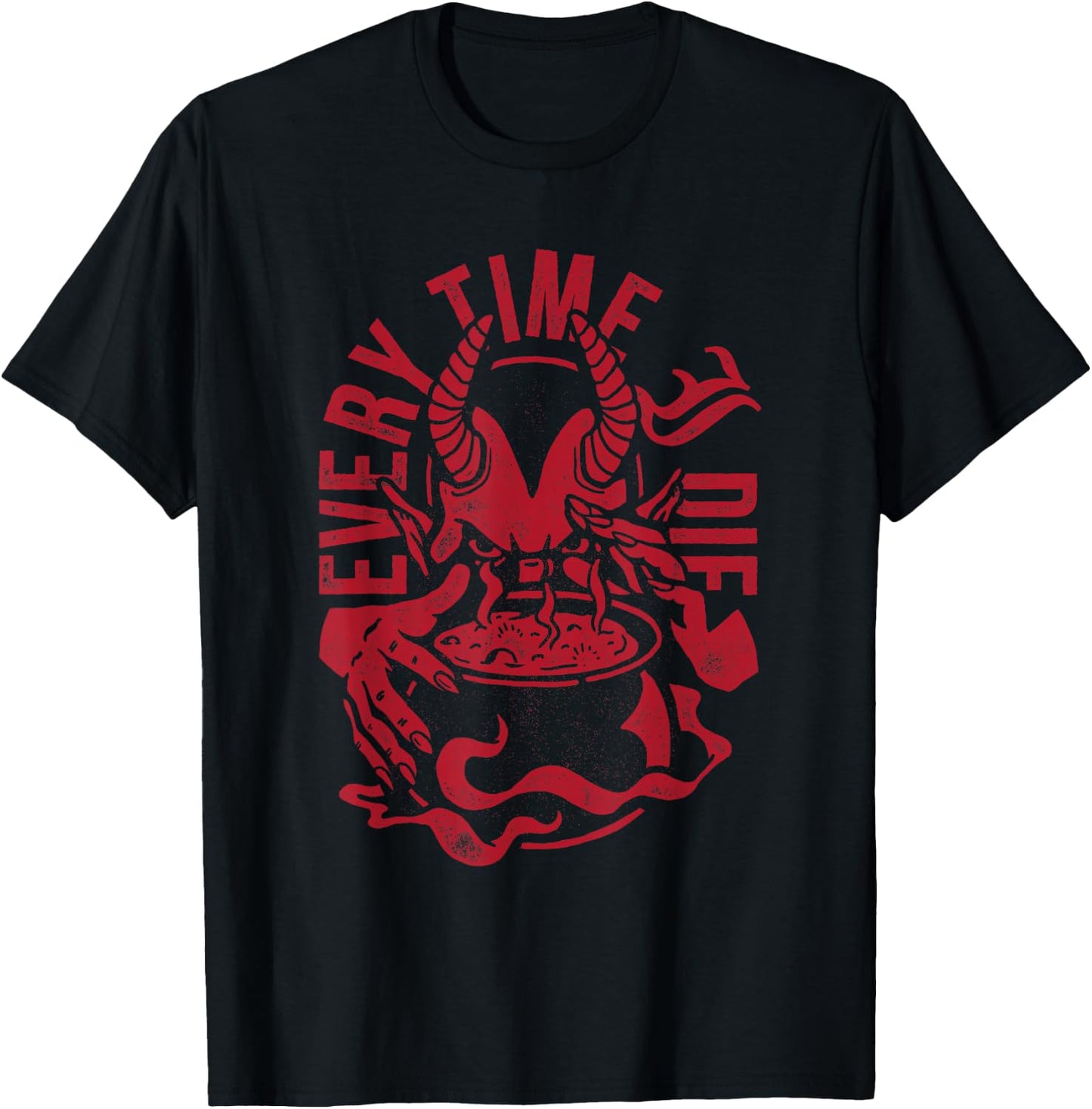 Every Time I Die Black -Adults Modern Letter Print - Small - Hocus Pocus - Official Merchandise T-Shirt - T-Shirt | Black