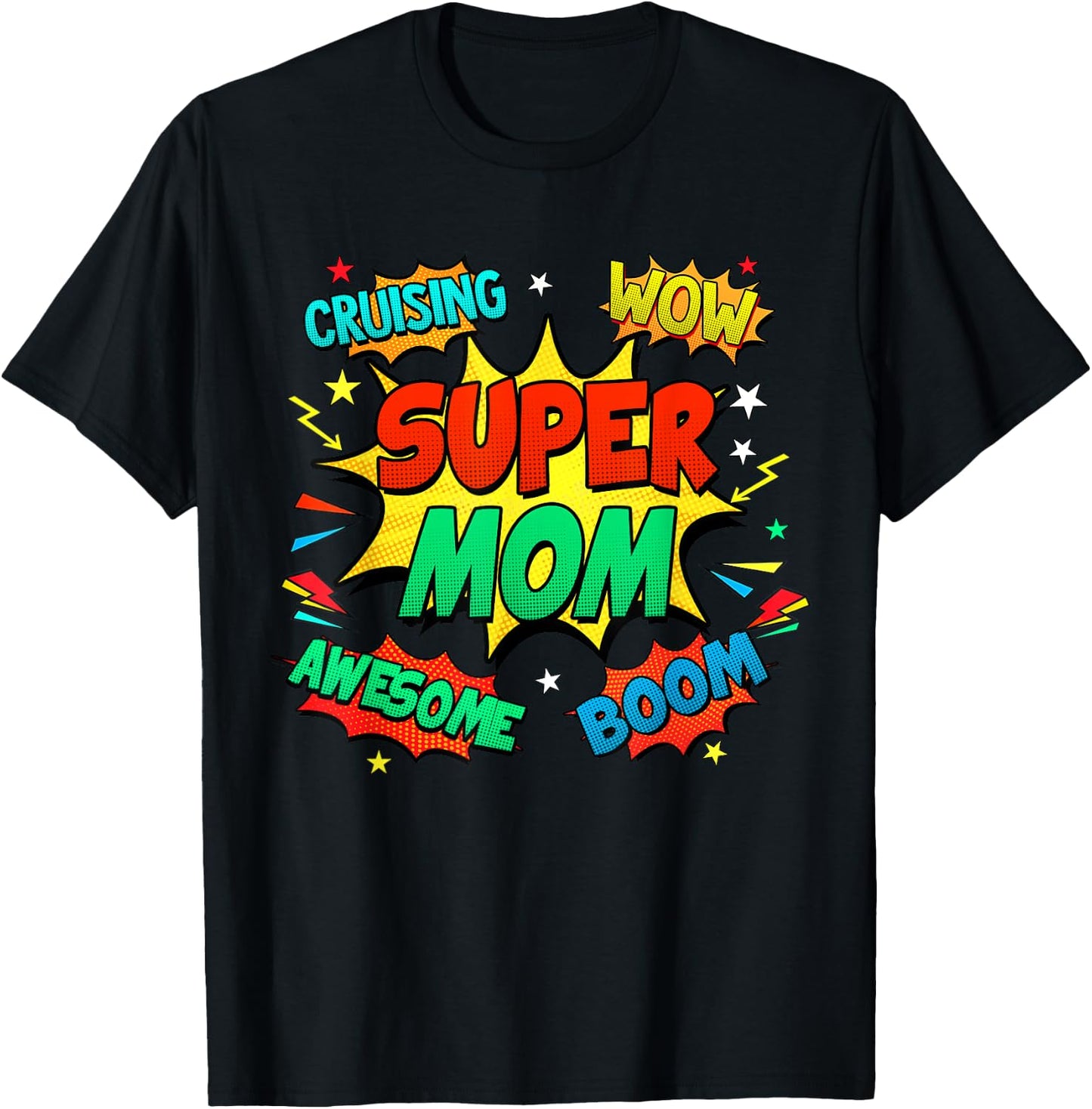 Superhero Mom Costume Comic Book Birthday T-Shirt - T-Shirt | Black