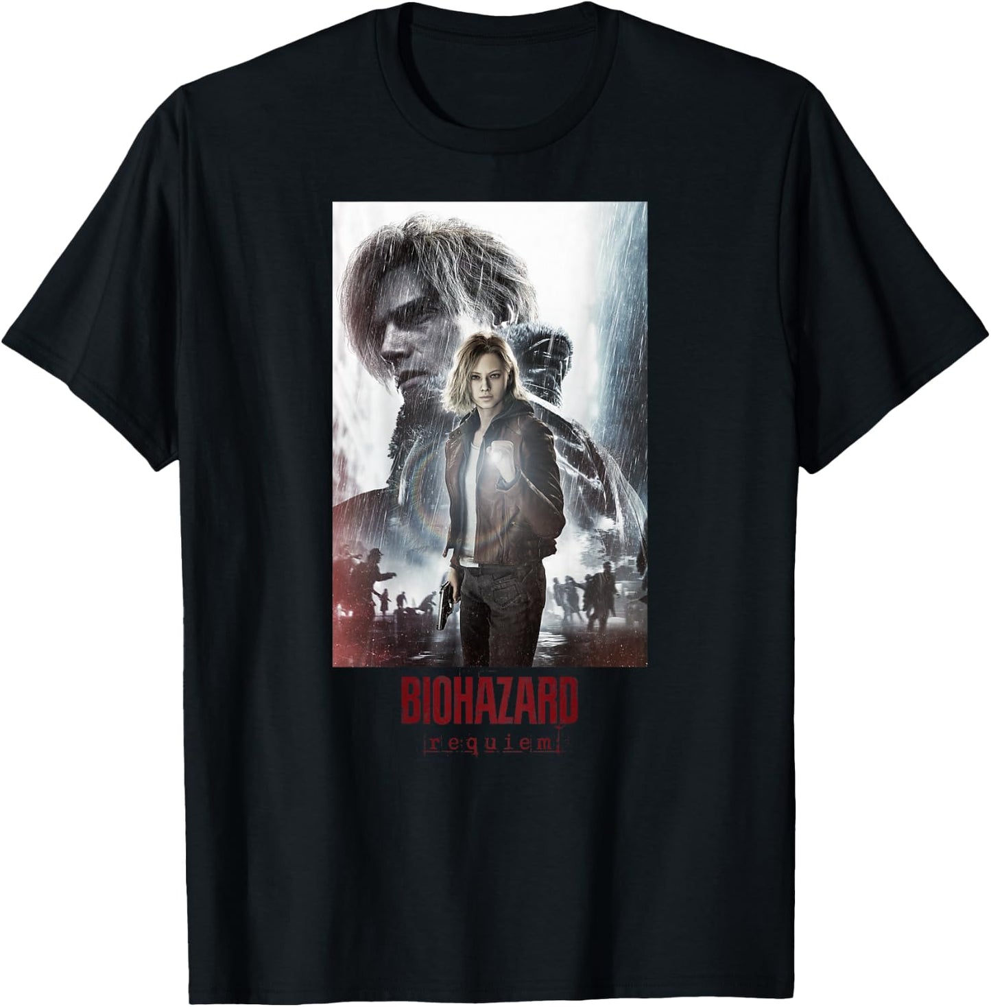 Resident Evil Requiem Leon ＆ Grace Art BP(W) T-Shirt - T-Shirt | Black