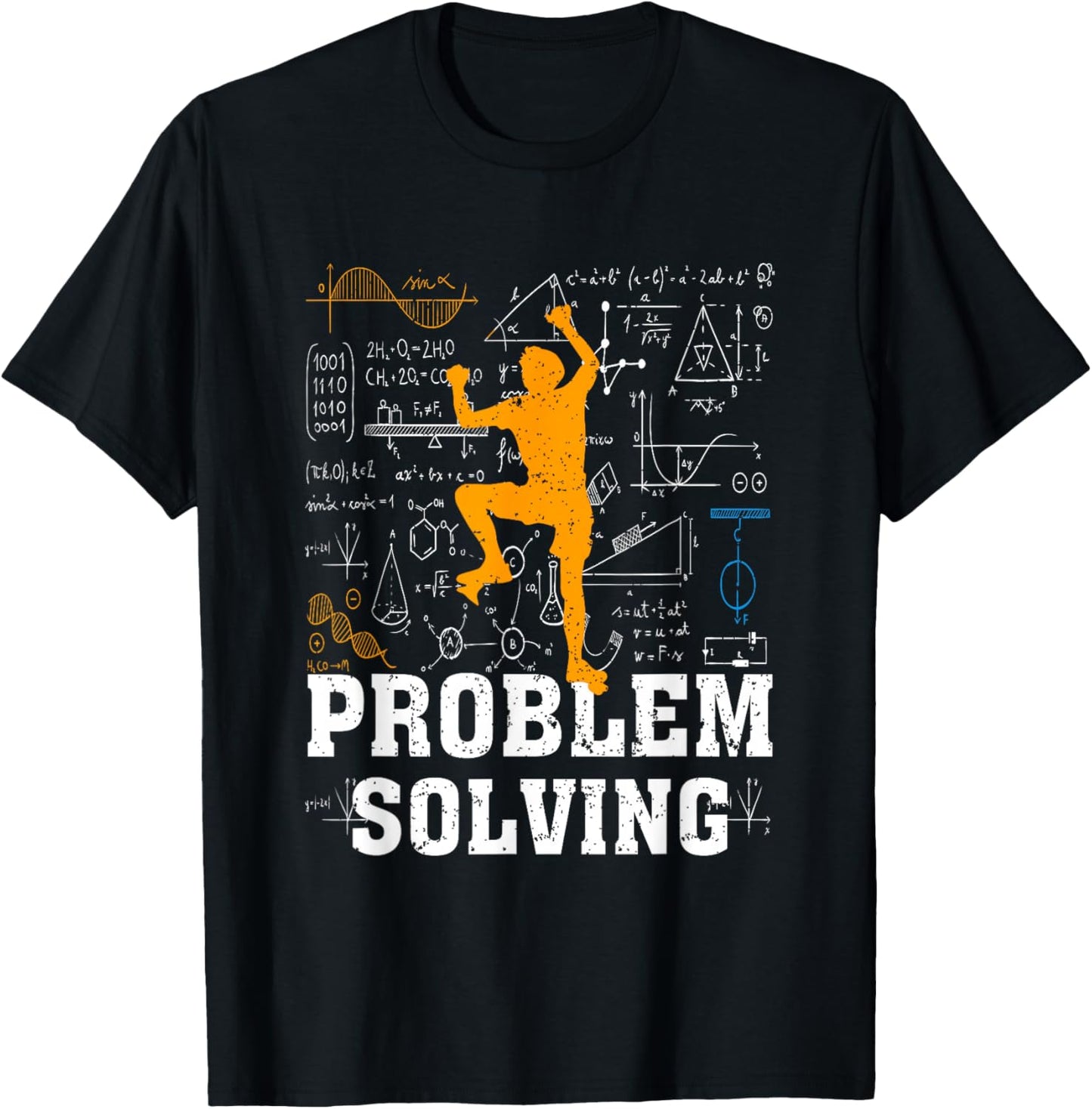 Mathematician Math Lovers of Climbing Problem Solving T-Shirt - T-Shirt | Black