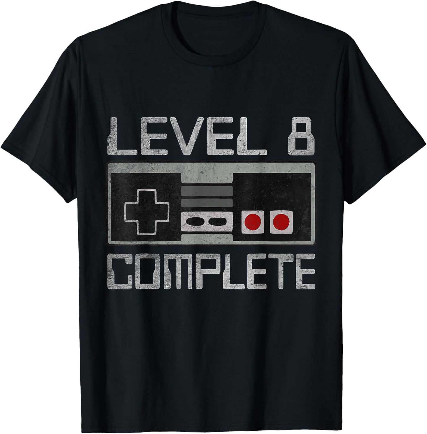 Level 8 Complete 8 Year 8th Wedding Anniversary Her T-Shirt - T-Shirt | Black