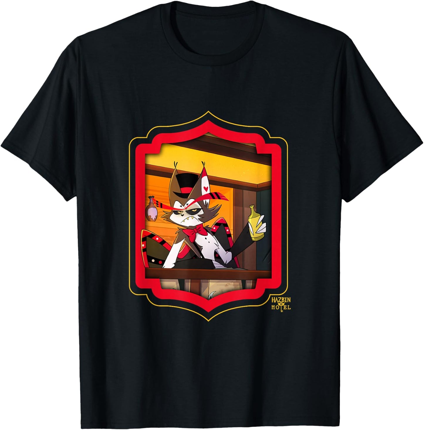 Hazbin Hotel - Husk , black T-Shirt - T-Shirt | Black