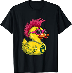 Punk Duck Rocker Punk T-Shirt - T-Shirt | Black
