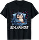 Penguin Official Sleep Shirt Cute Penguin Pyjamas , black T-Shirt - T-Shirt | Black