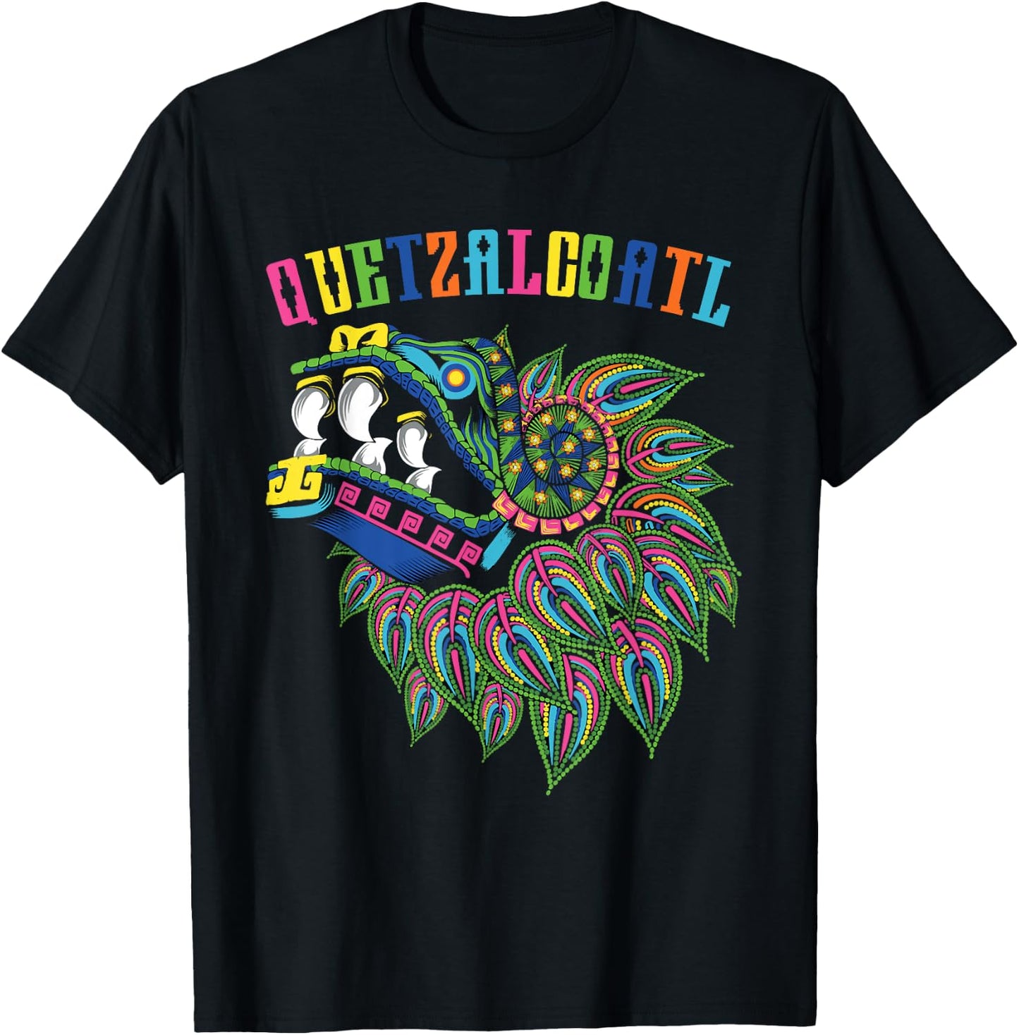 Aztec God Quetzalcoatl Cool Snake Dragon Inca Maya Gifts T-Shirt - T-Shirt | Black