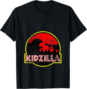 Distressed Funny Boy's Girl's Birthday Gift Kidzilla Gift T-Shirt - T-Shirt | Black