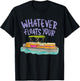 Whatever Floats Your Boat Pontoon Funny Lake Life Summer T-Shirt - T-Shirt | Black