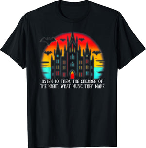 Dracula Quote 'Listen to Them, the Children of the Night' T-Shirt - T-Shirt | Black