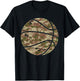 Desert Basketball Camo - Desert Camouflage Basketball T-Shirt - T-Shirt | Black