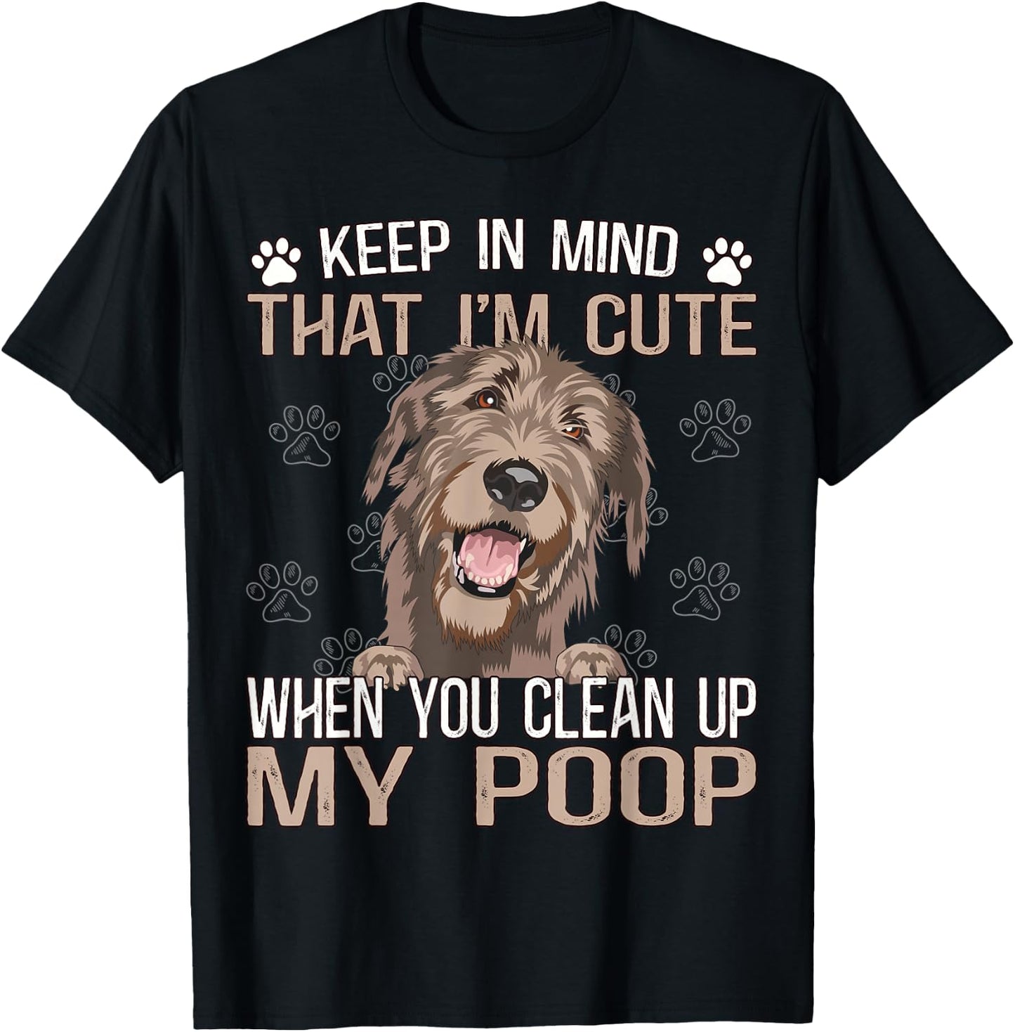 Irish Dog Puppies Outfit Sayings Irish Wolfhound T-Shirt - T-Shirt | Black