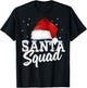 Team Christmas Santa Squad Family Matching Christmas Tree T-Shirt - T-Shirt | Black
