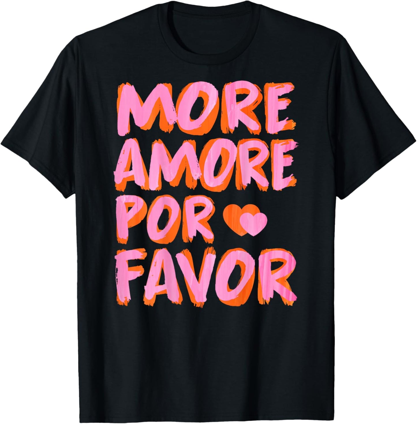 More Amore Por Favor X Mehr Liebe Selbstliebe Selflove Back , black T-Shirt - T-Shirt | Black