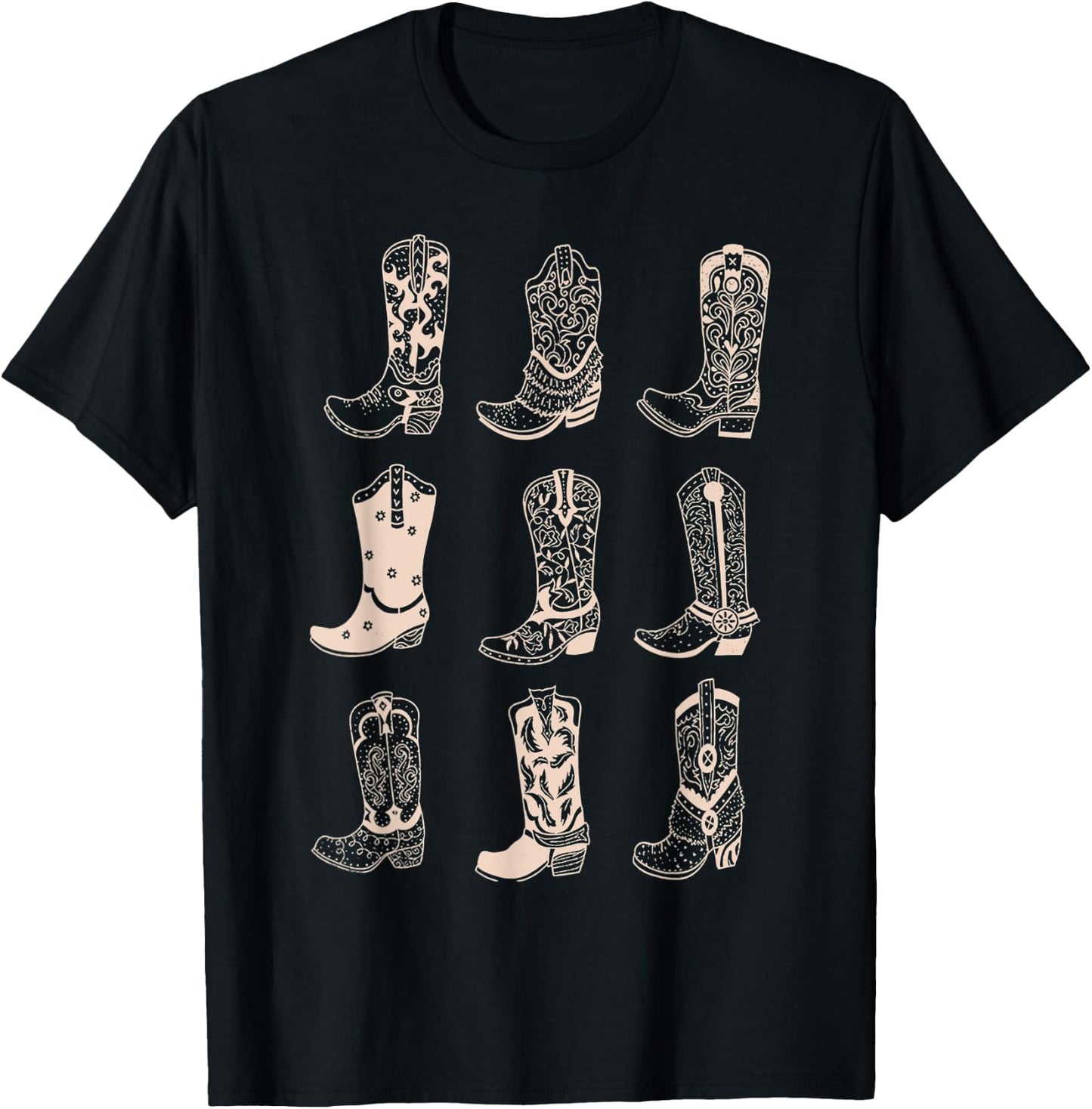 Cowgirl Boots Shirt, Cowgirl Boots , Cowgirl Texas T-Shirt - T-Shirt | Black