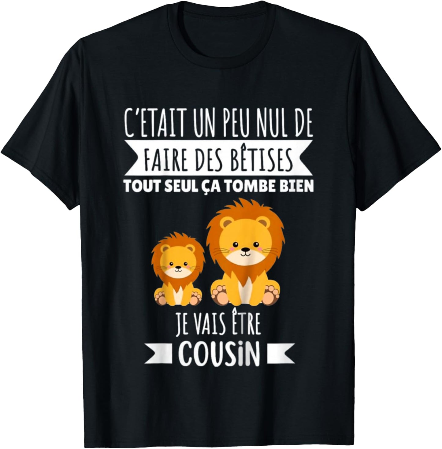 Child Future Cousin Announcement Pregnancy Je Vais Etre Cousin 2025 , Black, 2 T-Shirt - T-Shirt | Black