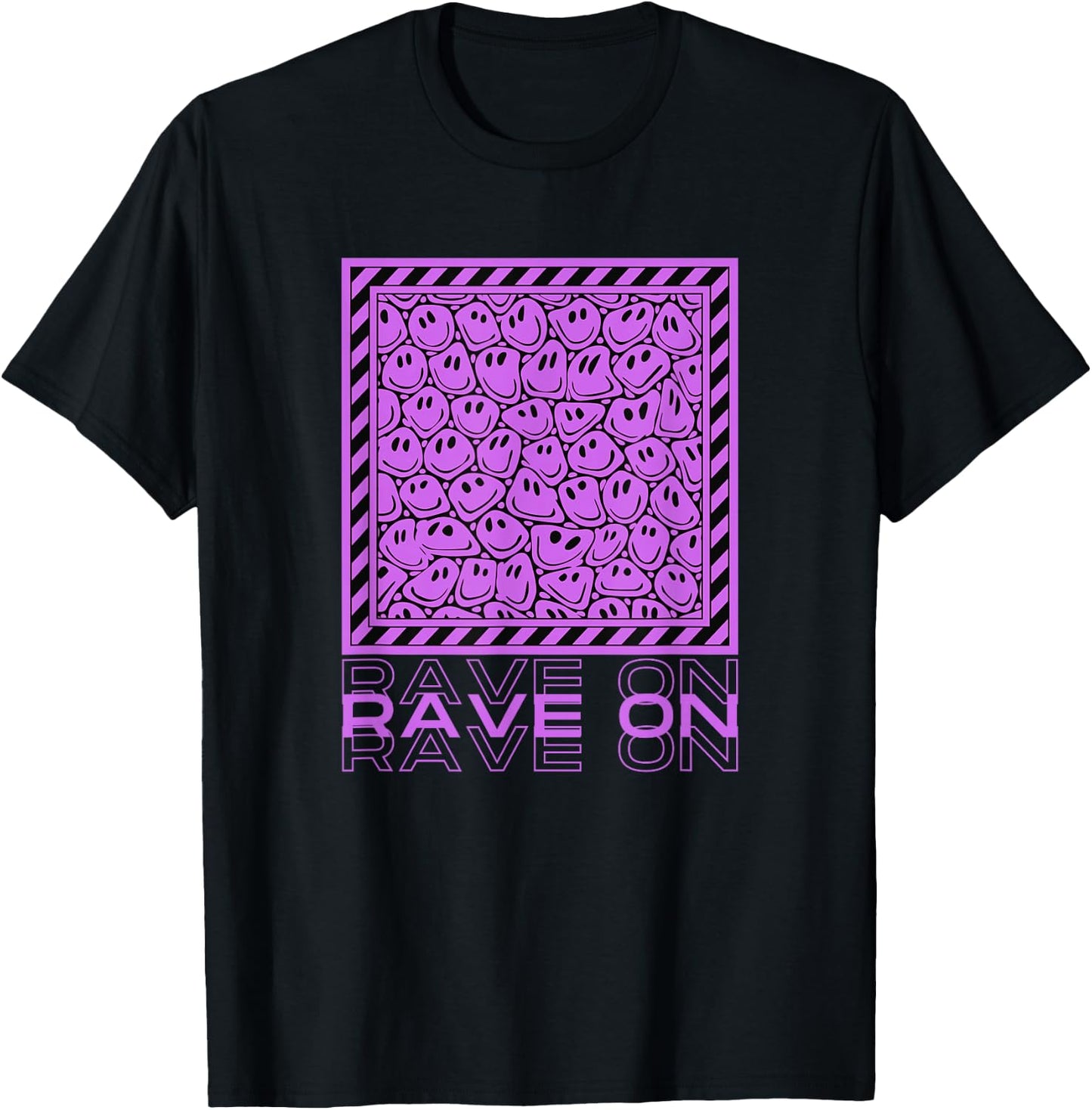 Skull Rave 90s Clothing Men | EDM Merch T-Shirt - T-Shirt | Black