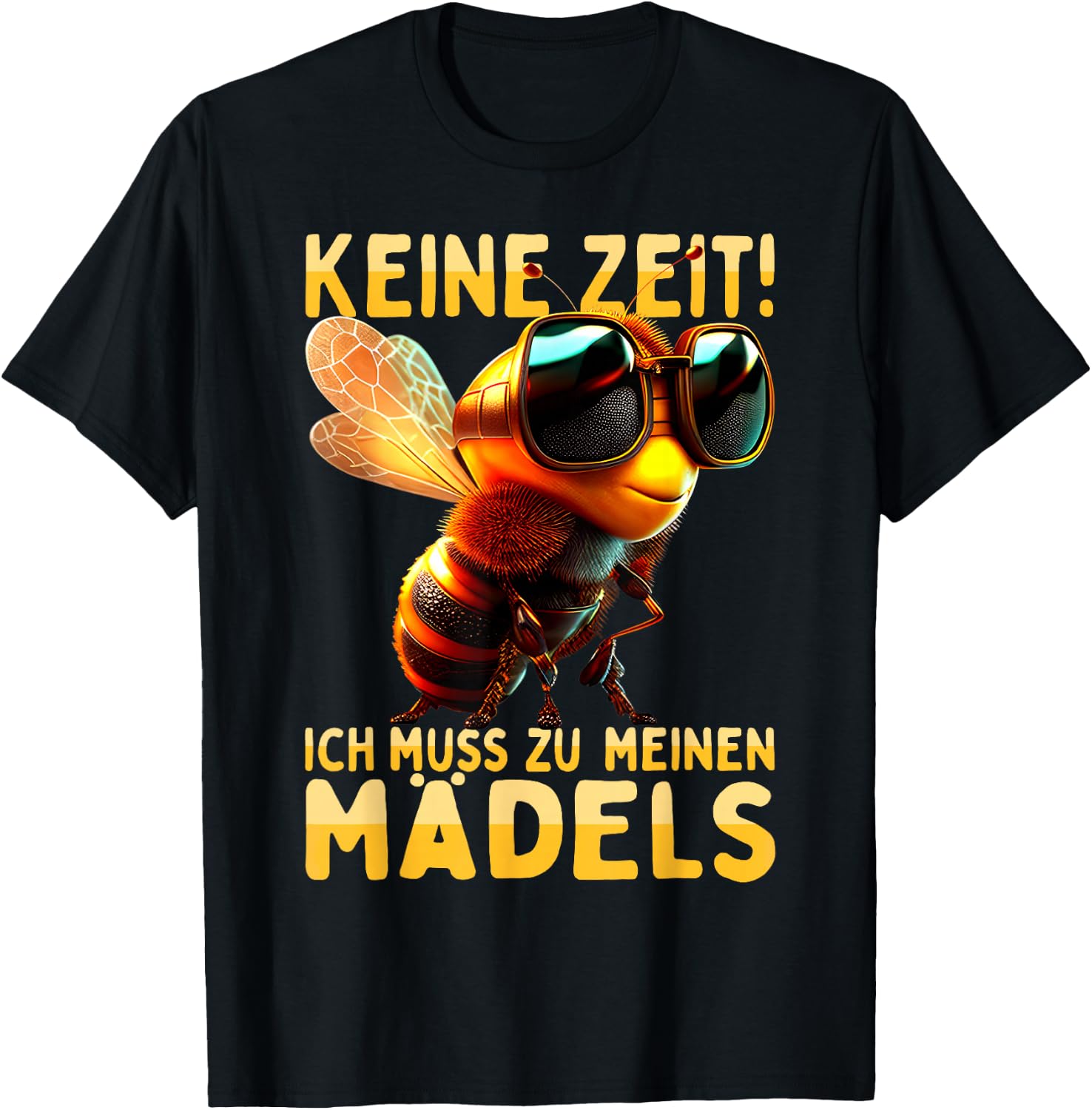 with German Text "Keine Zeit Ich muss Zu Meinen Mädels Beekeeder" [German T-Shirt - T-Shirt | Black