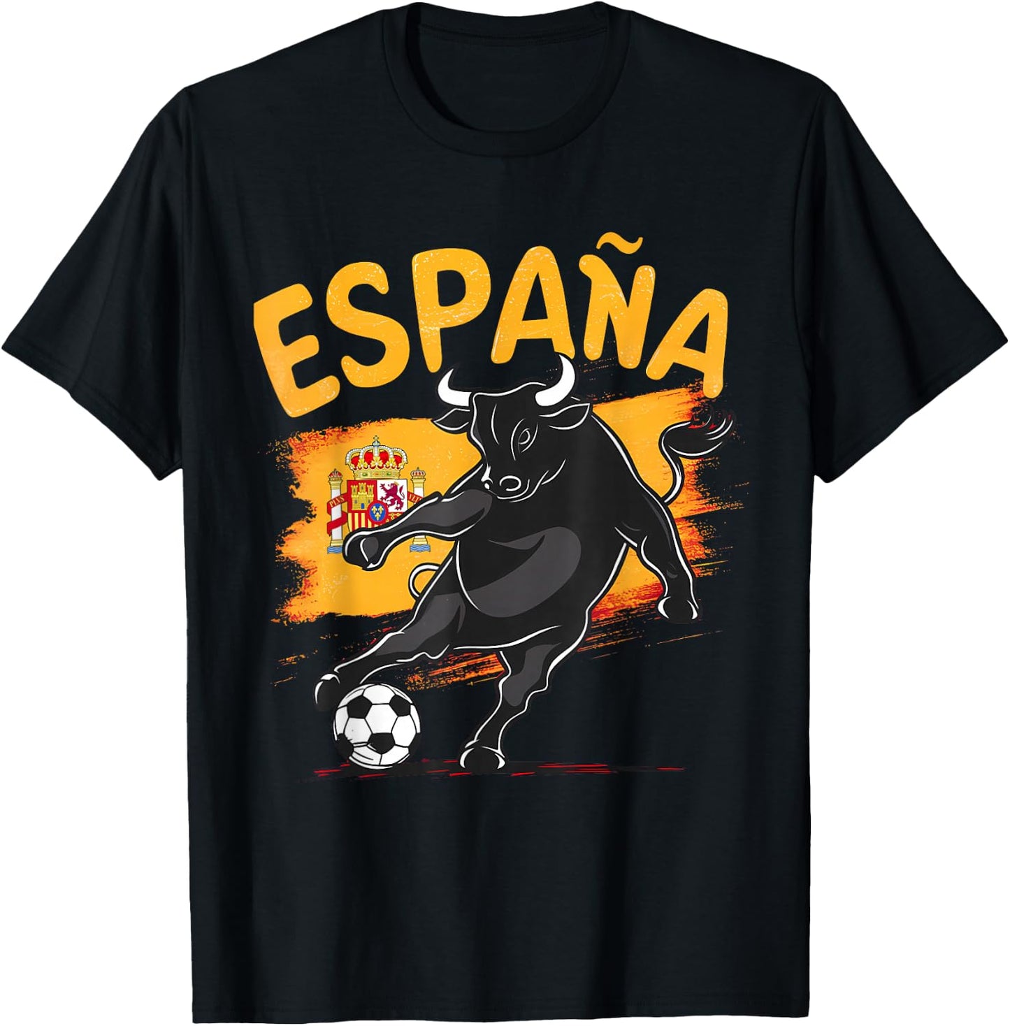 Spain Shirt Goal 2024 Football Soccer Football Europe Europe , red T-Shirt - T-Shirt | Black