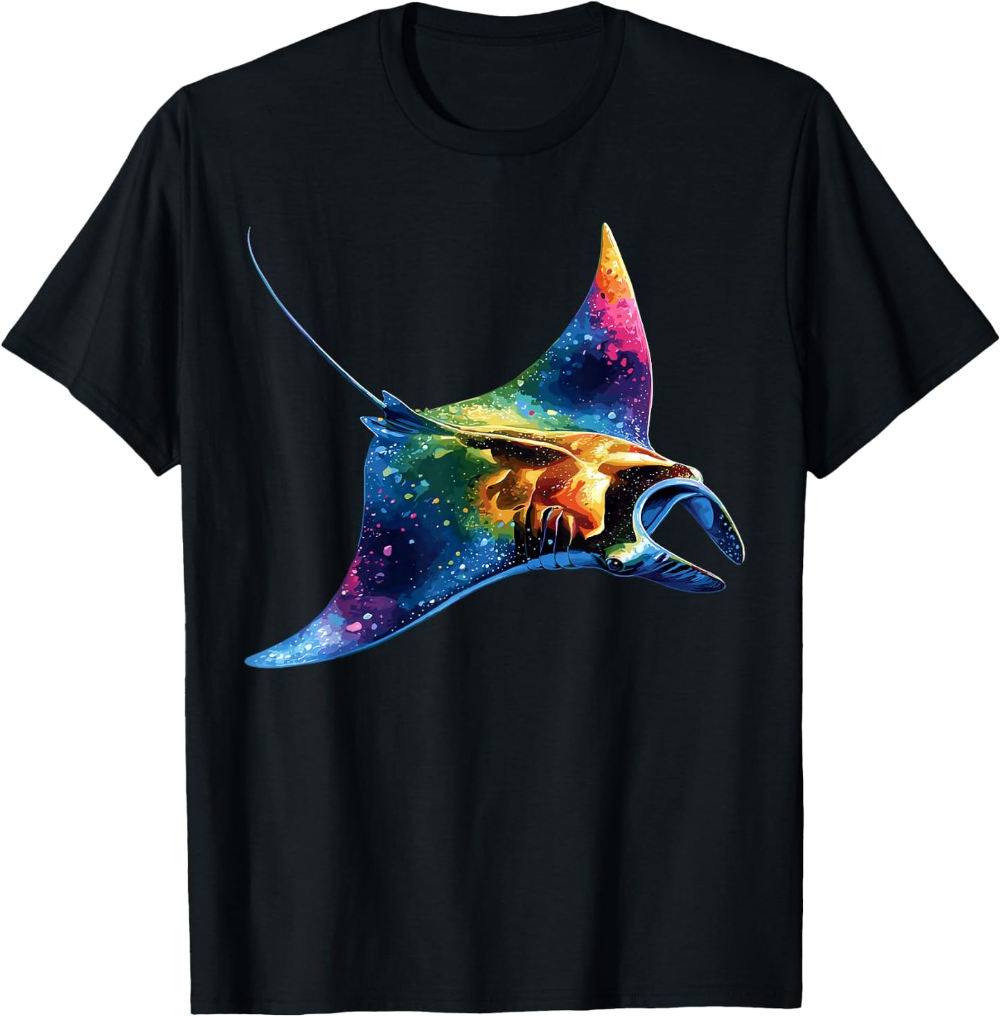 Manta Ray Devil Ray Flying Rays Stingray Manta Ray Diver T-Shirt - T-Shirt | Black