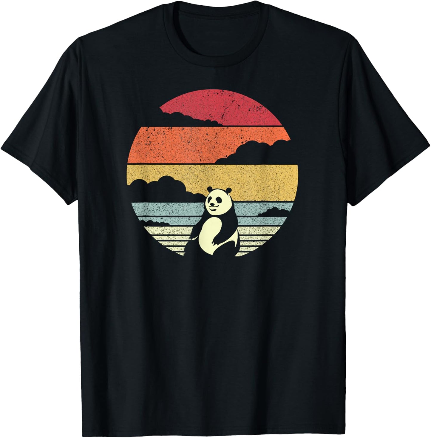 Panda Shirt Vintage T-Shirt - T-Shirt | Black