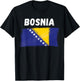 Bosnien Flagge Urlaub Vintage Grunge Bosnische Flagge T-Shirt - T-Shirt | Black