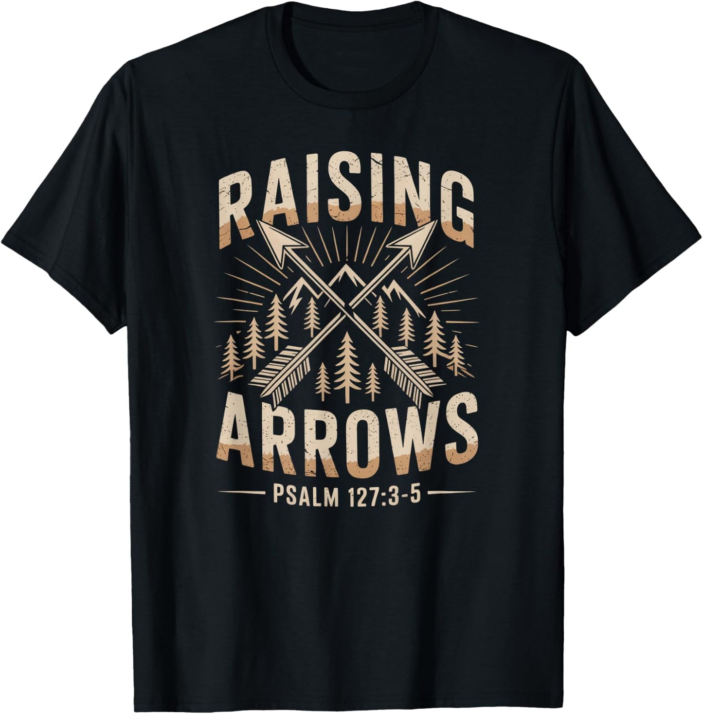 Christian Raising Arrows Bible Quotes Vintage T-Shirt - T-Shirt | Black