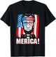 Merica Abe Lincoln 4th of July USA American Flag Men Boys T-Shirt - T-Shirt | Black