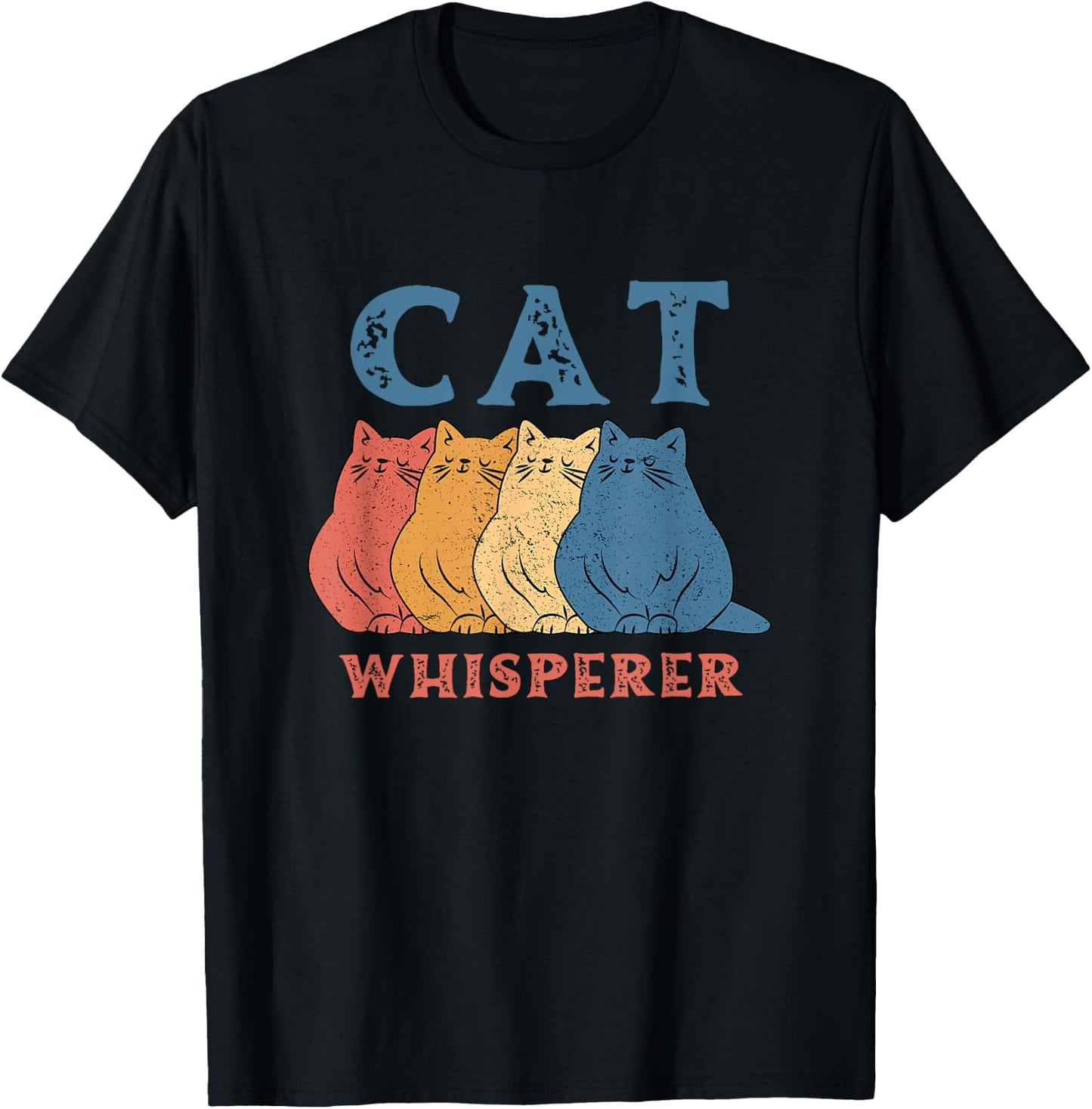 Cat Whisperer Men Women Girls Kids T-Shirt - T-Shirt | Black