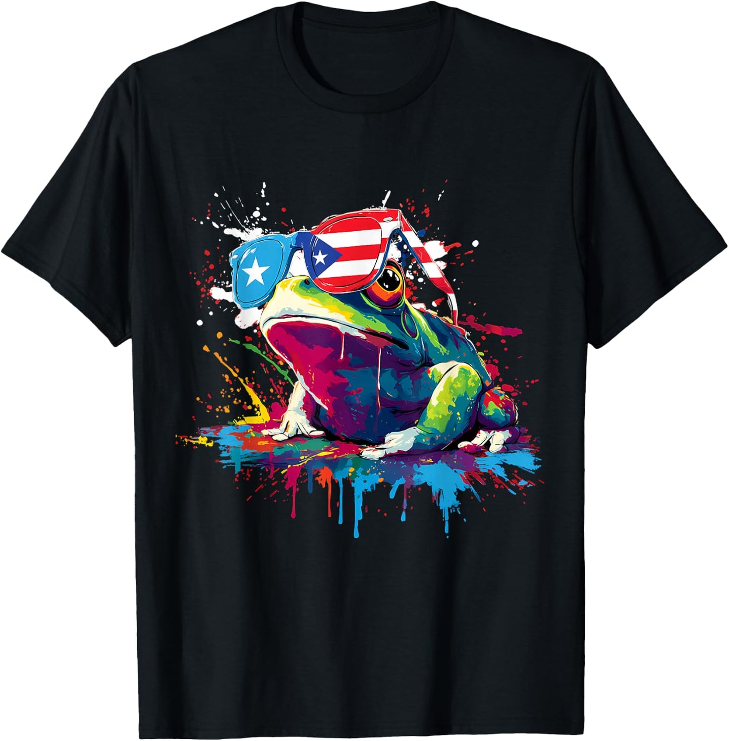Coqui Frog Puerto Rico Flag Puerto Rican Taino Boricua T-Shirt - T-Shirt | Black