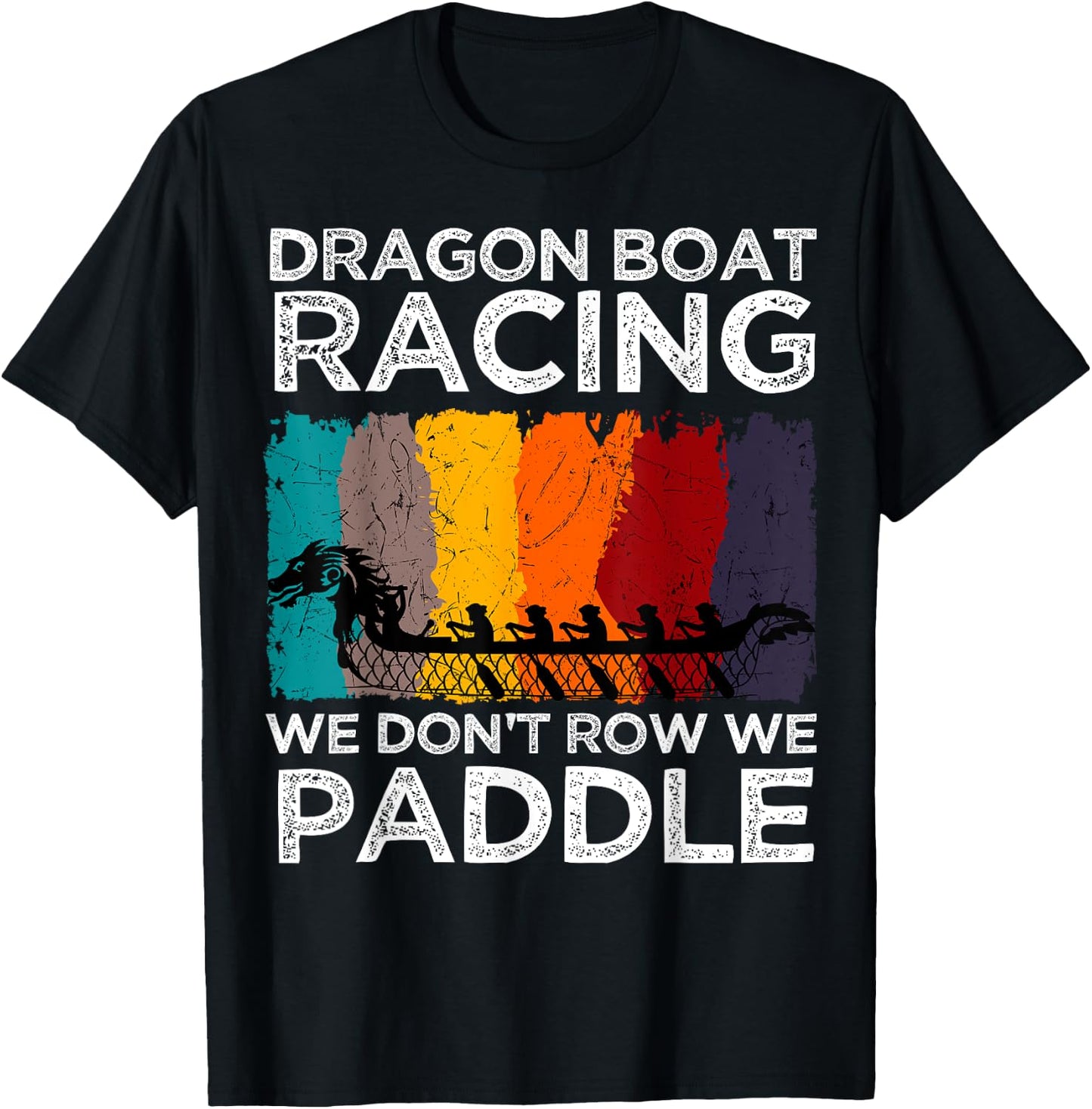 Dragon Boat Racing Paddler Steersperson Crew Athlete Sport T-Shirt - T-Shirt | Black