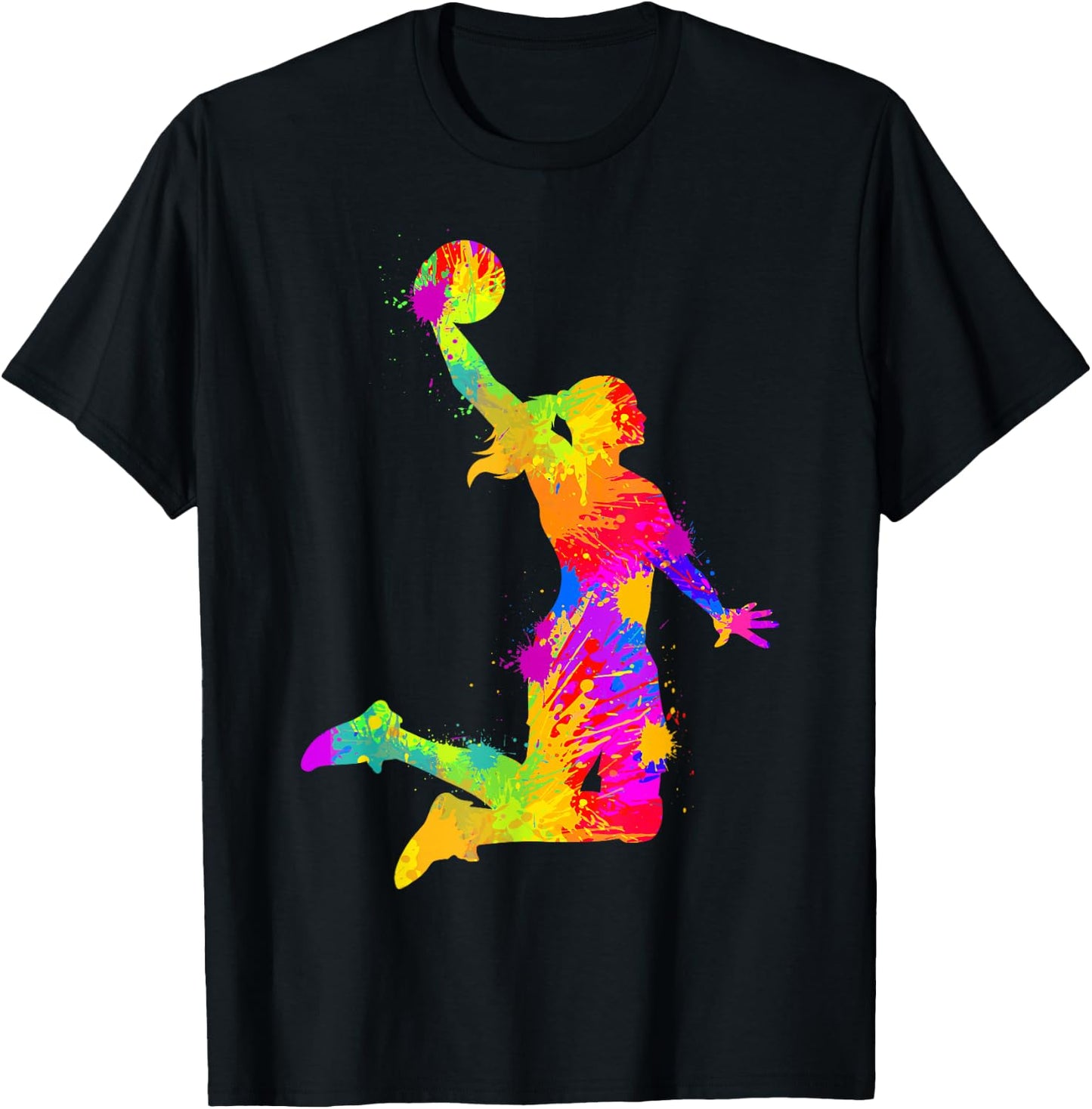 Basketball Girl Women Girls Small T-Shirt - T-Shirt | Black