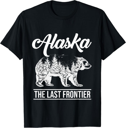 Elk Alaska Last Frontier Alaska Grizzly Bears Mountains T-Shirt - T-Shirt | Black