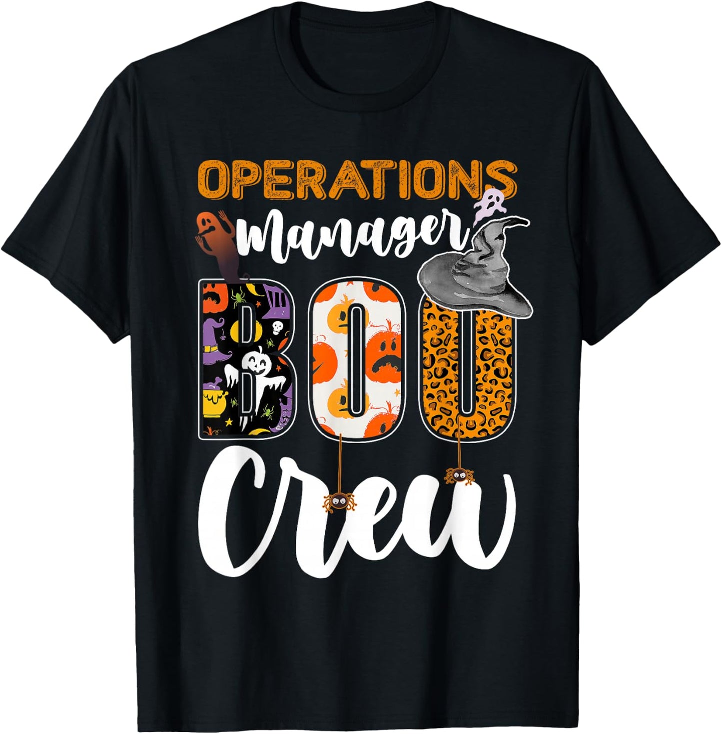 Operations Manager Boo Crew Halloween Matching Supervisor T-Shirt - T-Shirt | Black