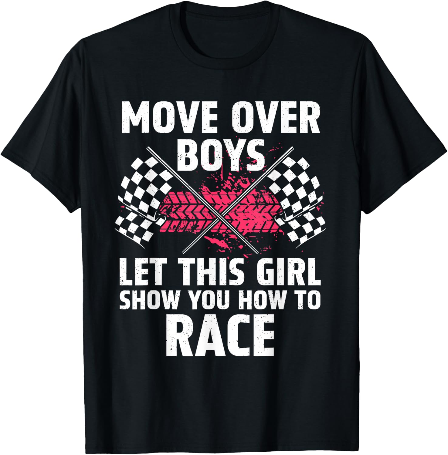 Car Racing Art Girls Race Track Race Car Driver T-Shirt - T-Shirt | Black