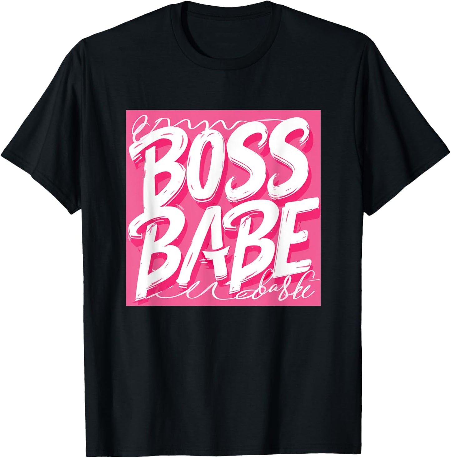 Nice pink Boss Babe Speech T-Shirt - T-Shirt | Black