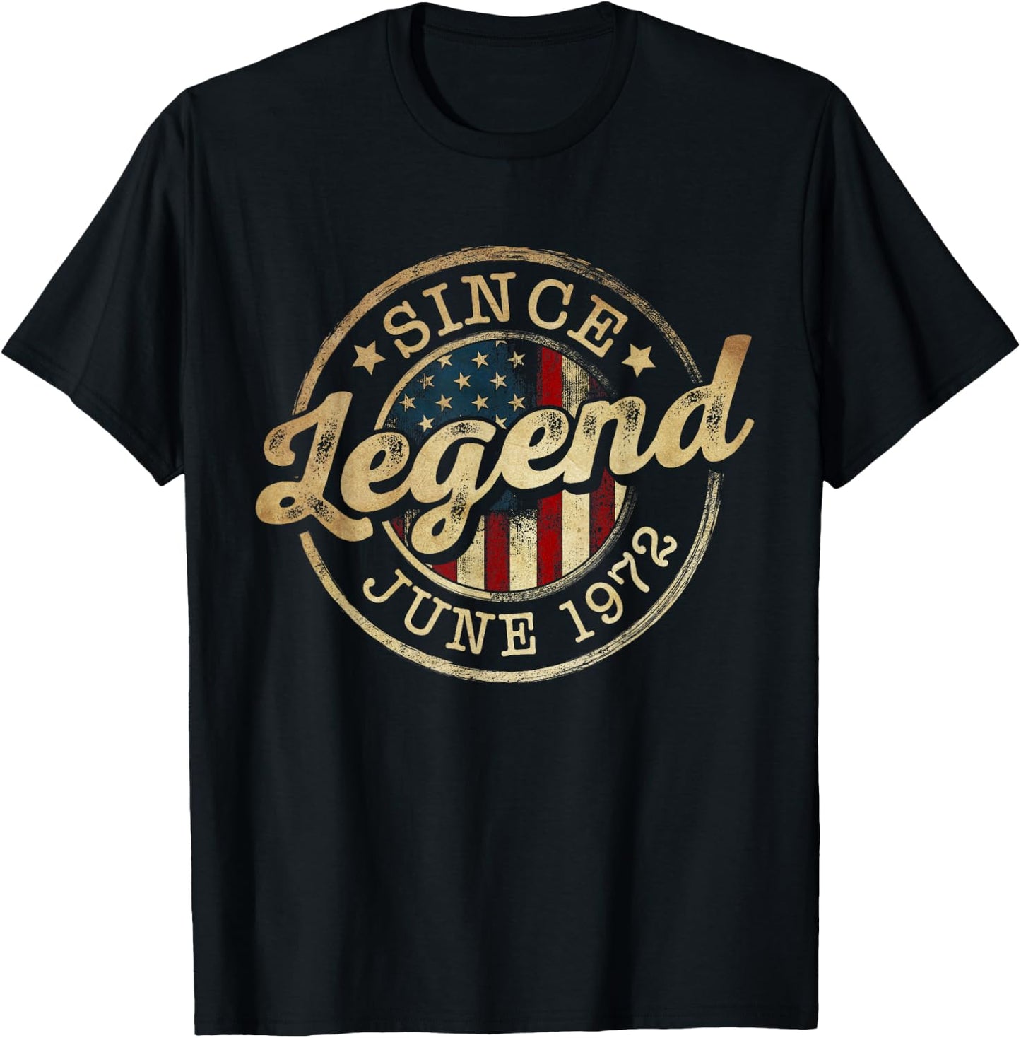 Legend Since June 1972 Vintage 54th Birthday Classic T-Shirt - T-Shirt | Black