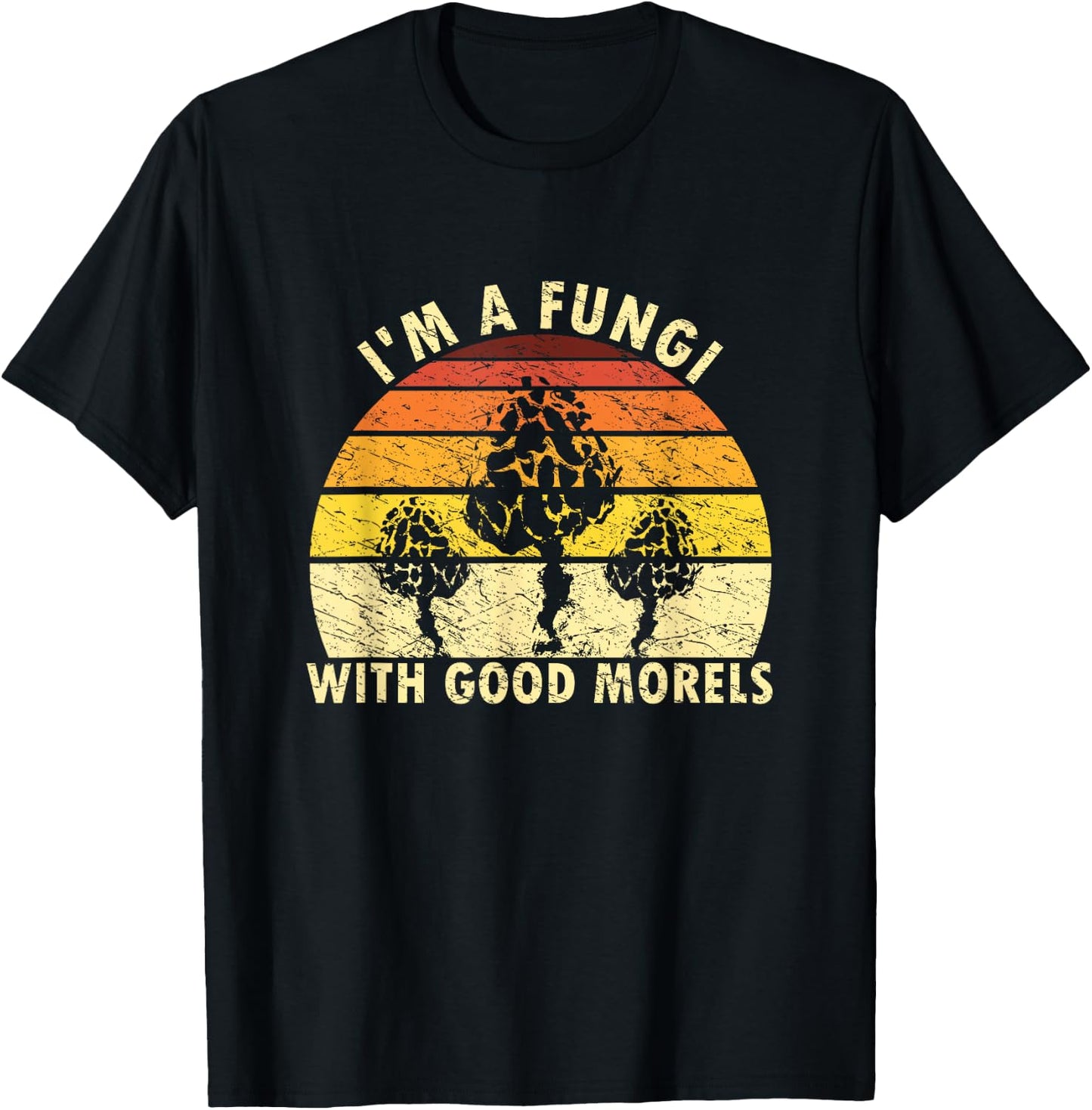 I'm A Fungi Funny Mushroom Foraging Shirt Retro Fungi-Hunter T-Shirt - T-Shirt | Black