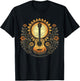 Acoustic Guitar With Sunflowers T-Shirt - T-Shirt | Black