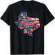 She's from Texas I Can Tell Patriotic Cowgirl Boot Hat Texas T-Shirt - T-Shirt | Black