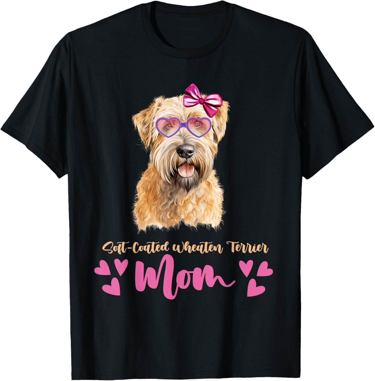 Soft-Coated Wheaten Terrier Dog Mom Mothers Day Lover Dog T-Shirt - T-Shirt | Black