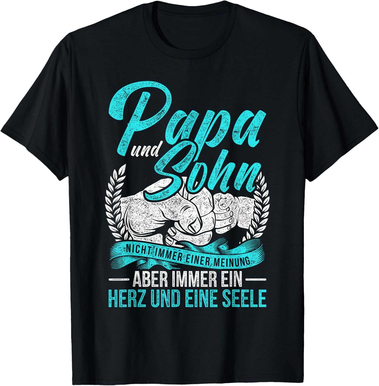 Papa und Sohn Saying Father Son Partner Look Father's Day T-Shirt - T-Shirt | Black