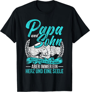 Papa und Sohn Saying Father Son Partner Look Father's Day T-Shirt - T-Shirt | Black